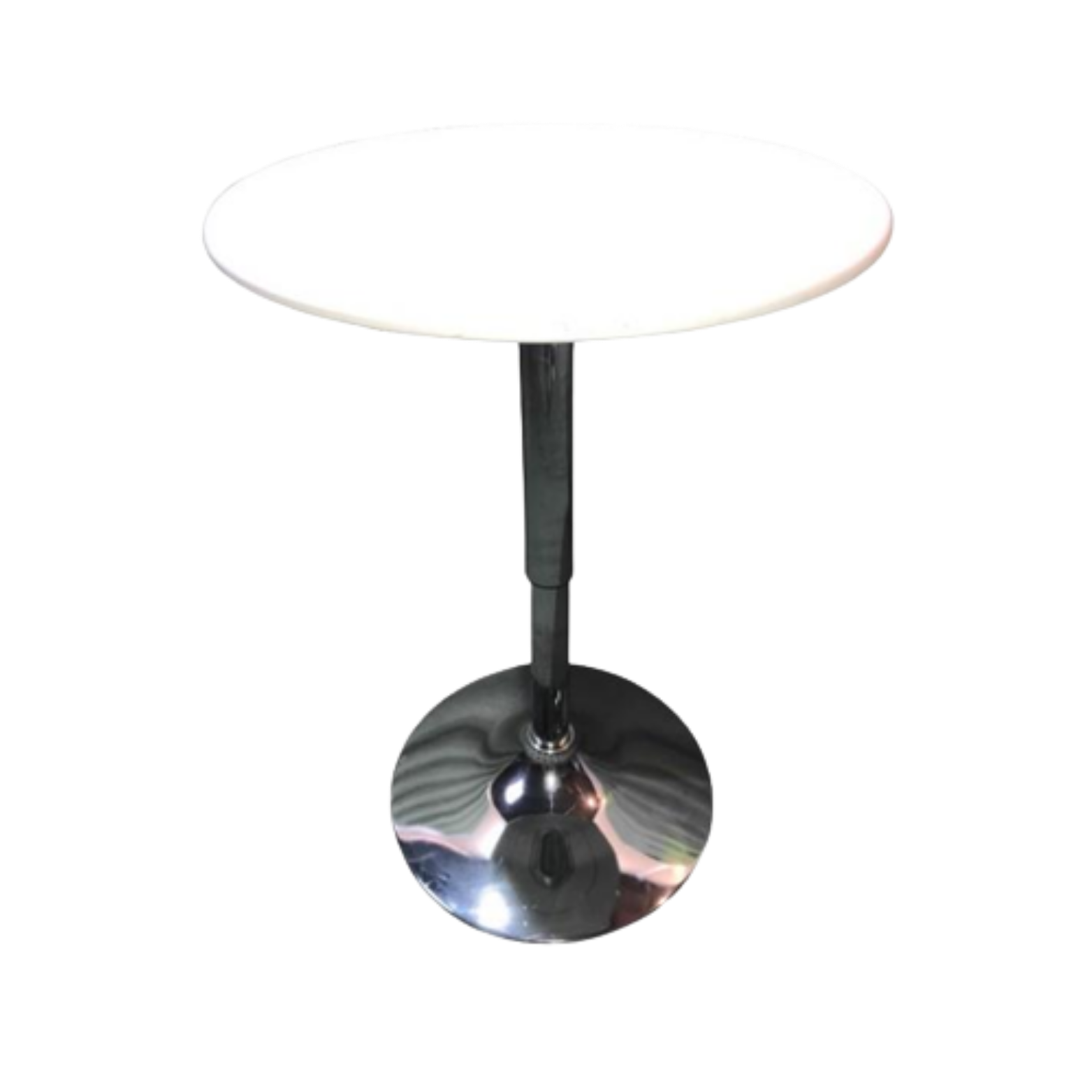 Hydraulic White Round Table