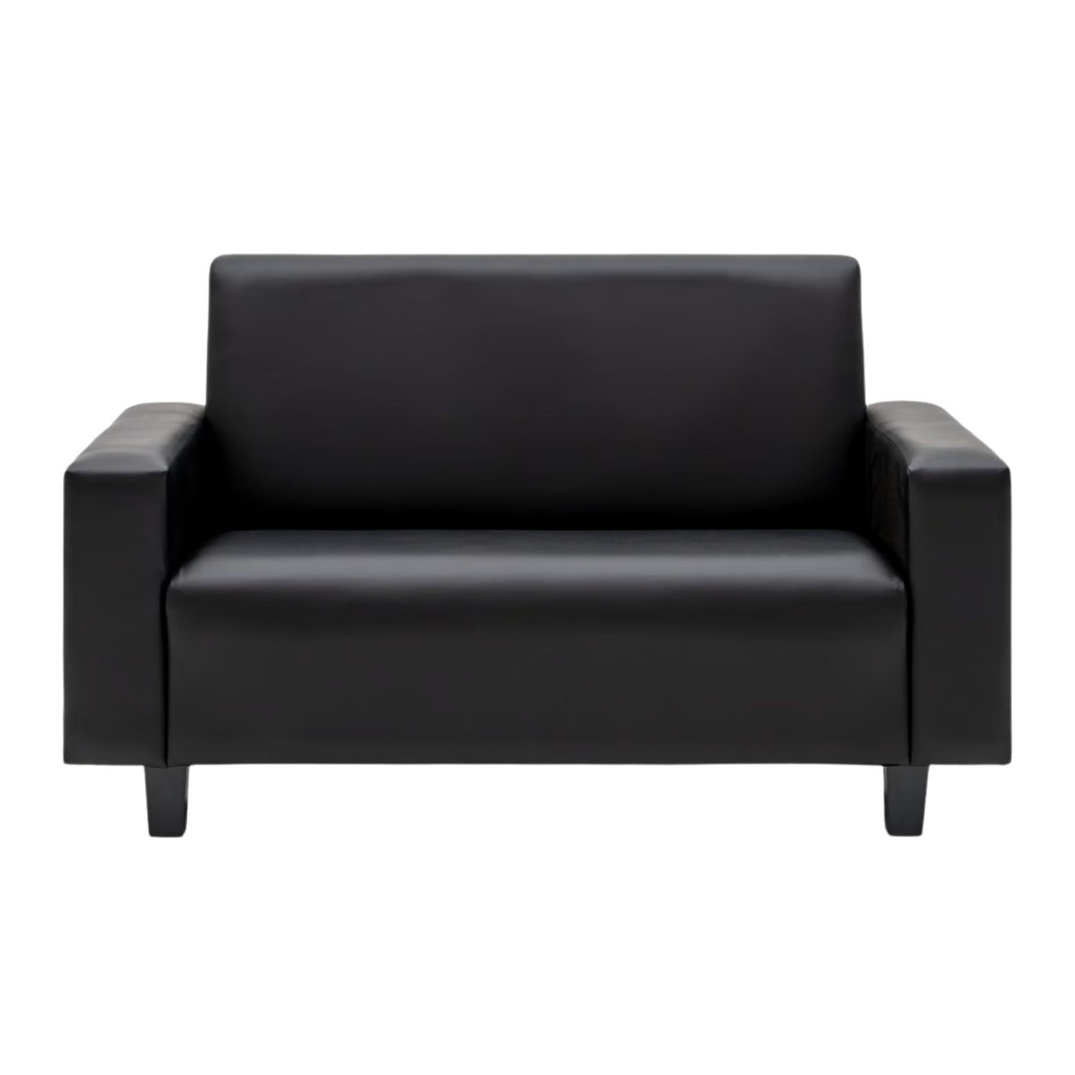 Sofa 2 seater Black Leatherette